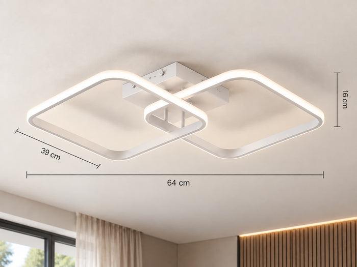 Plafonnier LED Design Géométrique - Blanc